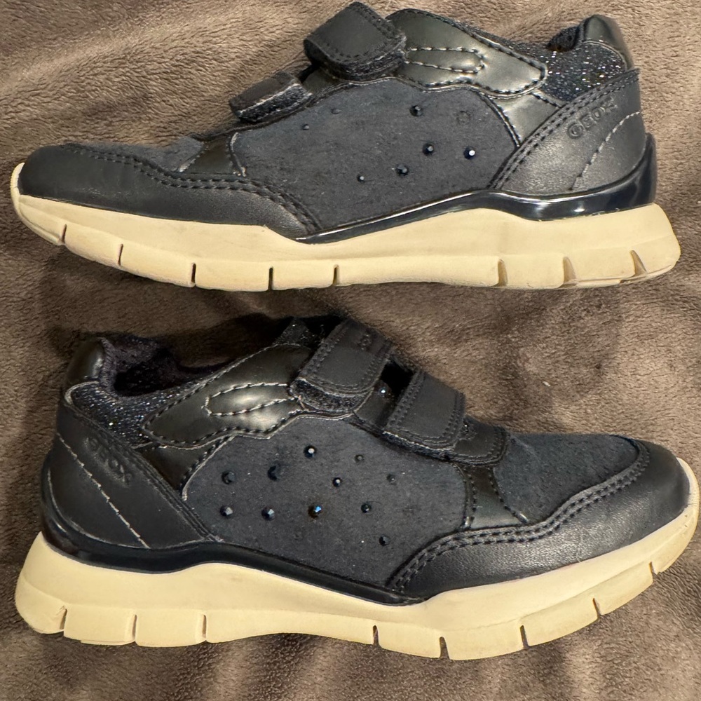 Geox Blue Velcro Sneakers